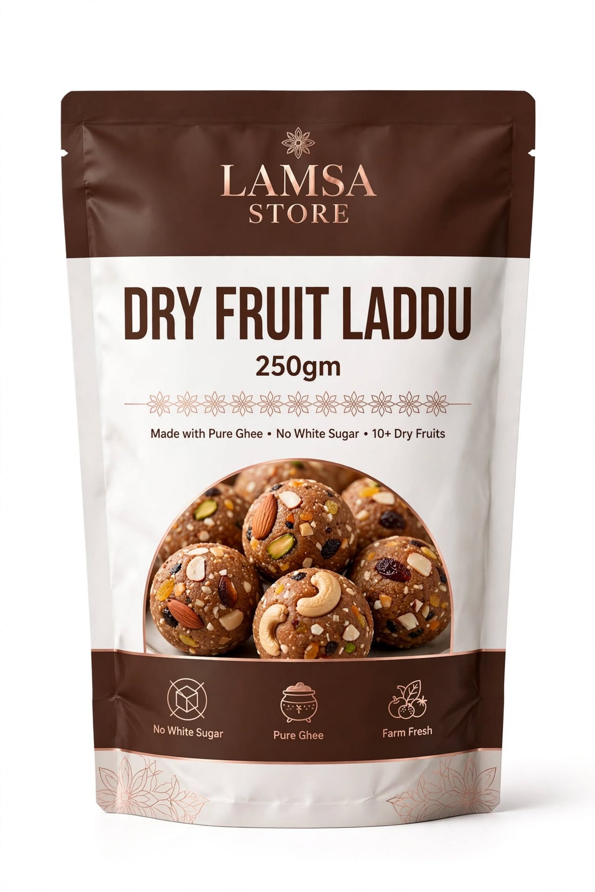 Dry Fruit Laddu 250gm | Made with Pure Ghee & Dates